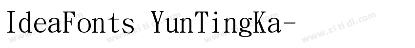 IdeaFonts YunTingKa字体转换